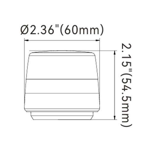 LANTERNSTÅNG LED 2" FAST VIT