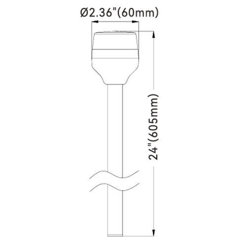 LANTERNSTÅNG LED 24" PLUG VIT