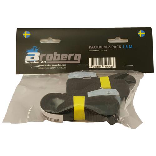 BAND/LÅS 25MM x 1,5M SVART 2ST