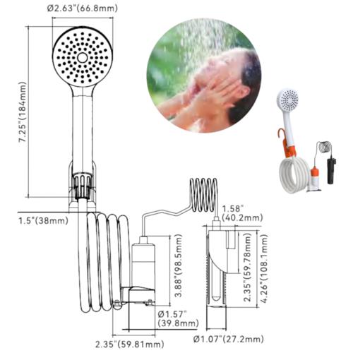 ELEKTRISK PORTABLE DUSCH