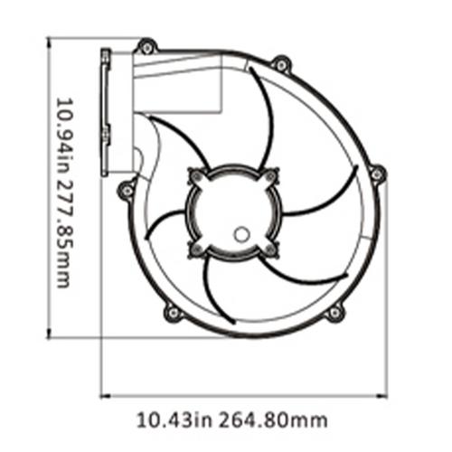 MOTORRUMSFLÄKT 12V 550M3/TIM.