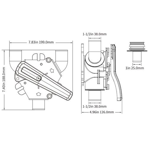Y-VENTIL 25/38MM SEAFLO