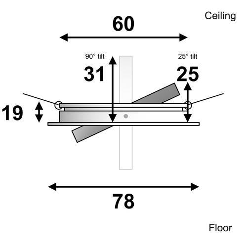 LAMPA STELLA SPOT 25° SVART