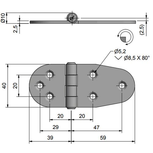 GÅNGJÄRN 40X98 SVART ROCA