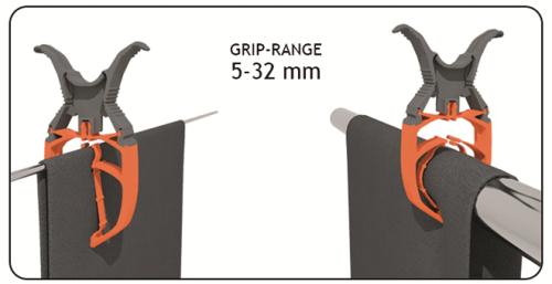 Fixclip 5-32mm 6-p Orange/vit