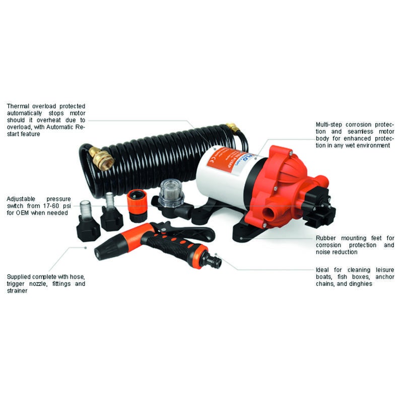 Spolpumpkit Seaflo 19,7l 12v