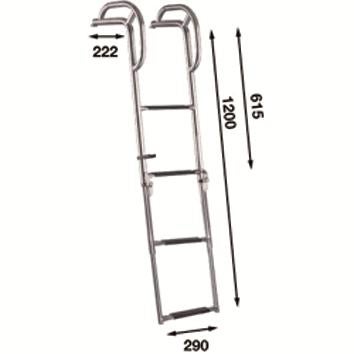 Stege 4steg 120cm Bu80p-4