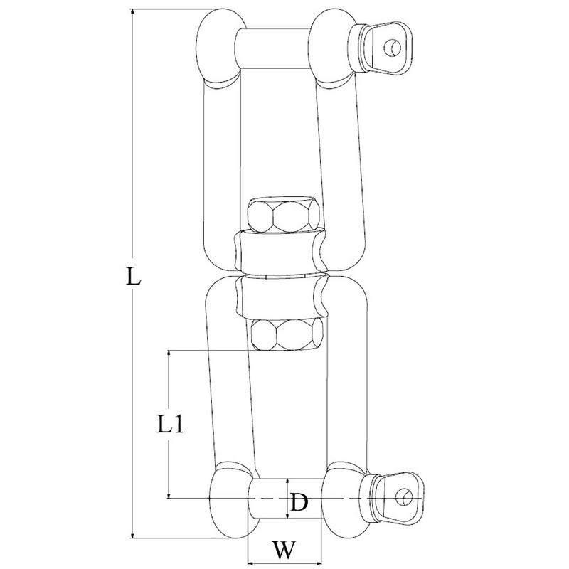 Svivelschackel 6mm Smidd Rf