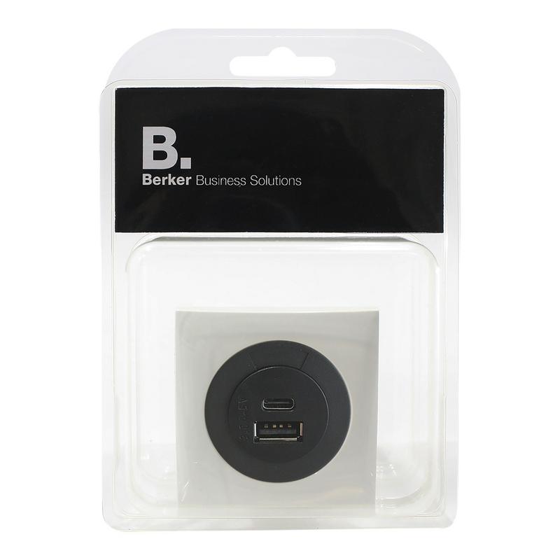 Berker Usb-a Och Usb-c Vit