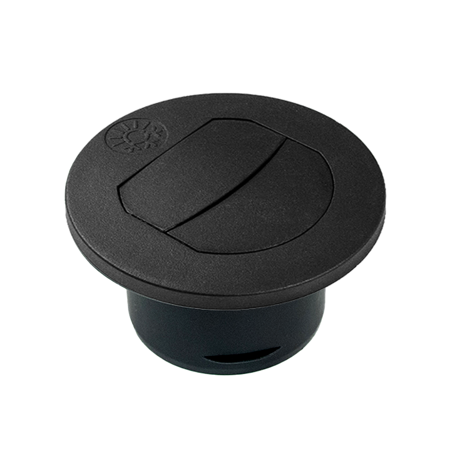 Utblås Stängbar 60mm Svart