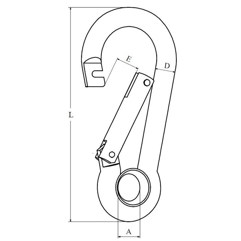 Brandkårshake 6x60mm Ring Rf