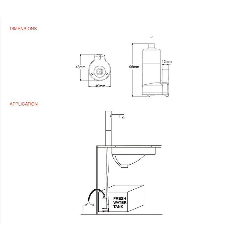Pentrypump Dränkbar 12v