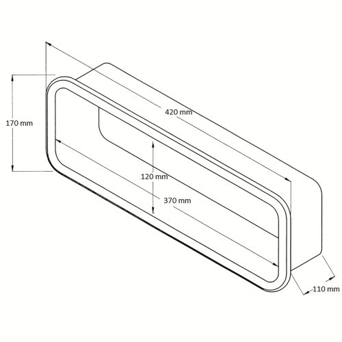Stuvfack 420x170x100mm