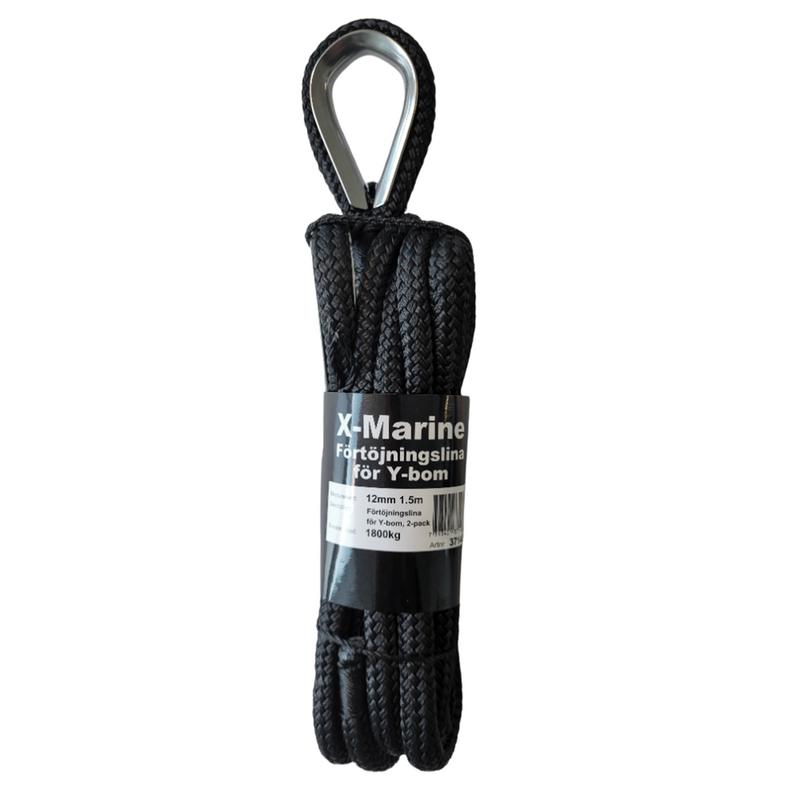 Y-bomslina 12mm 1,5m Svart X2