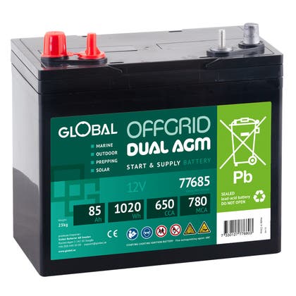 Batteri Global Dual Agm 85ah