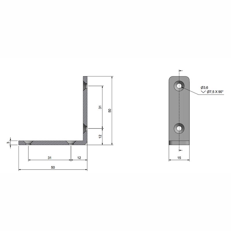 Vinkelbeslag 30x30 Rf304 Roca