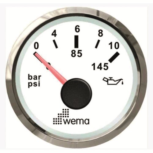Oljetryckmätare 5b Wema Rf/vit