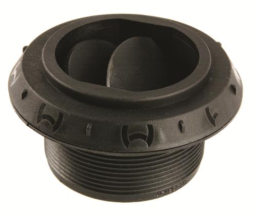 Utblås 60mm Stängbar Svart
