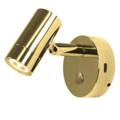 Aries Läslampa Usb-c Mässing