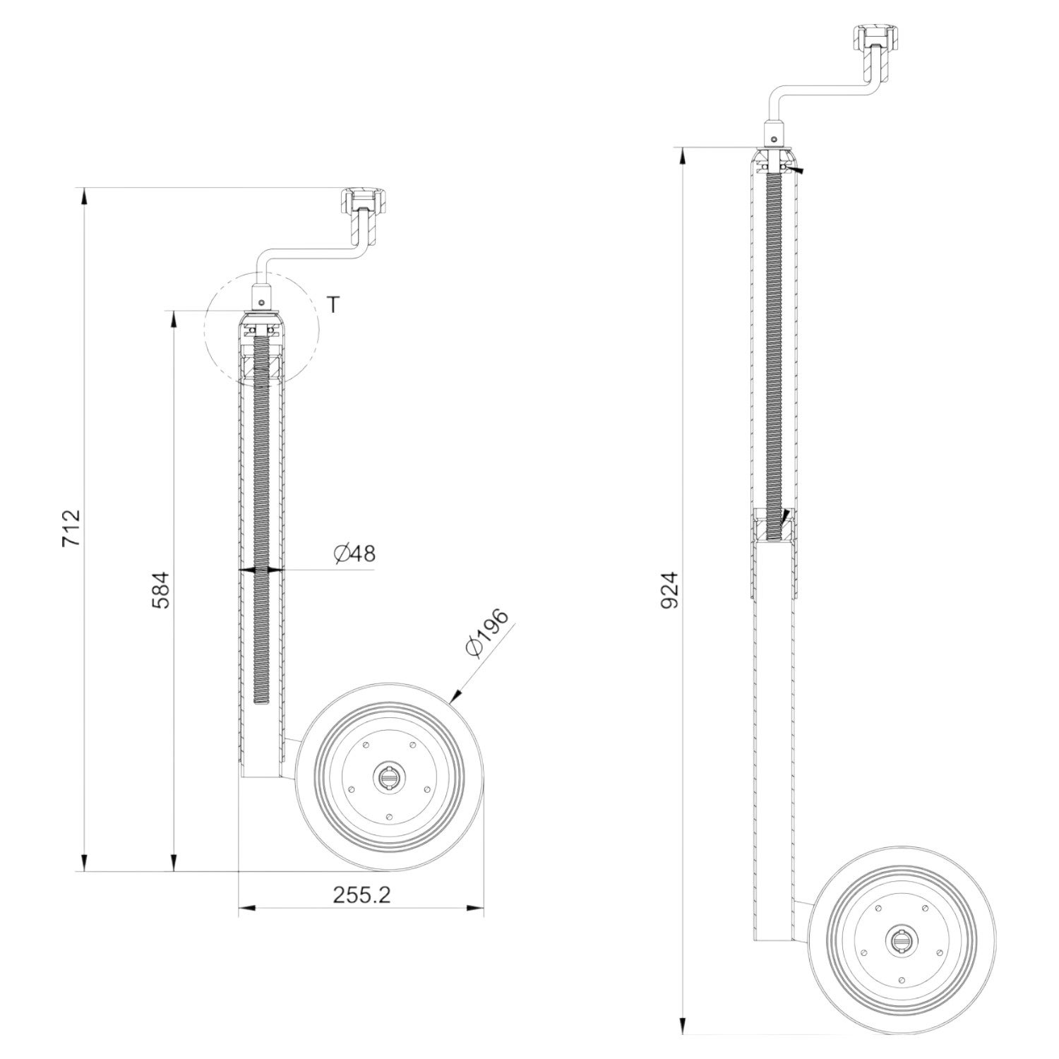 Stödhjul 48x467mm
