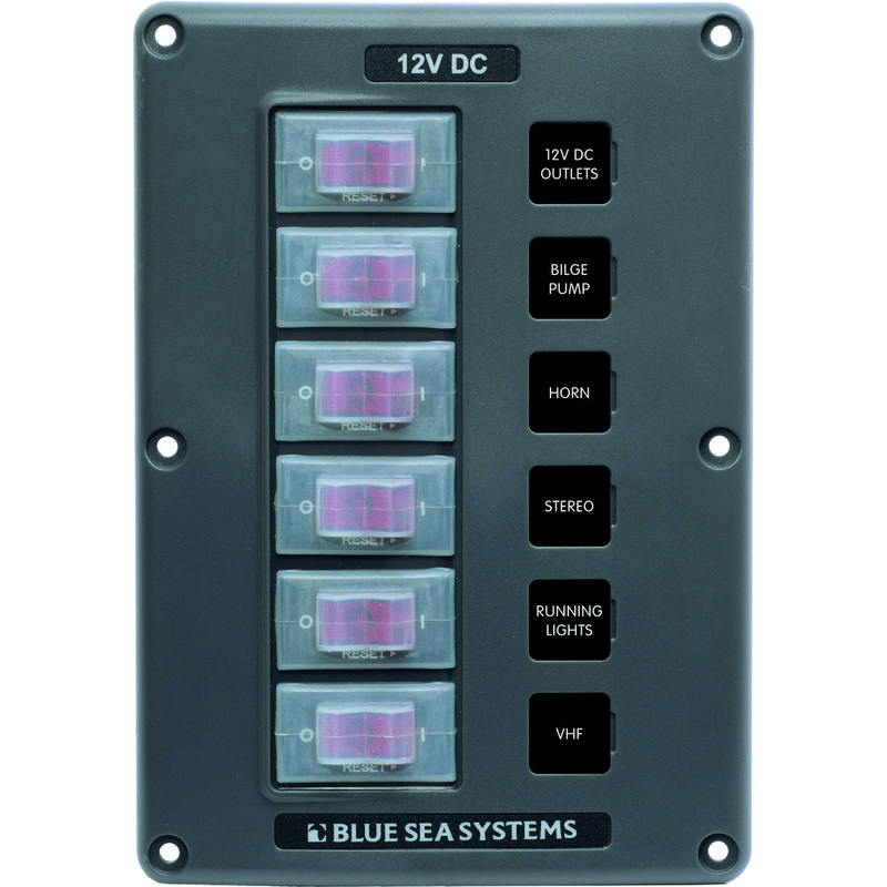 Vattentät Elpanel 6pos Bluesea