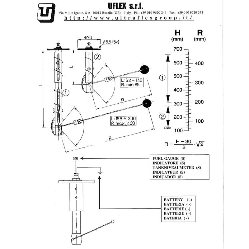 Givare Bränsletank 20-60cm
