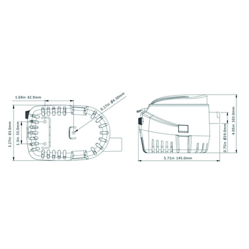 Länspump Automatisk 47l 12v