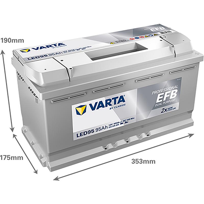 Batteri Varta Efb 95ah 850cca
