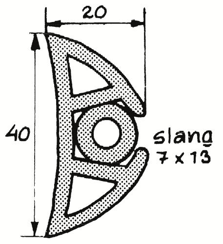 Relingslist Rl 40 Svart 12m