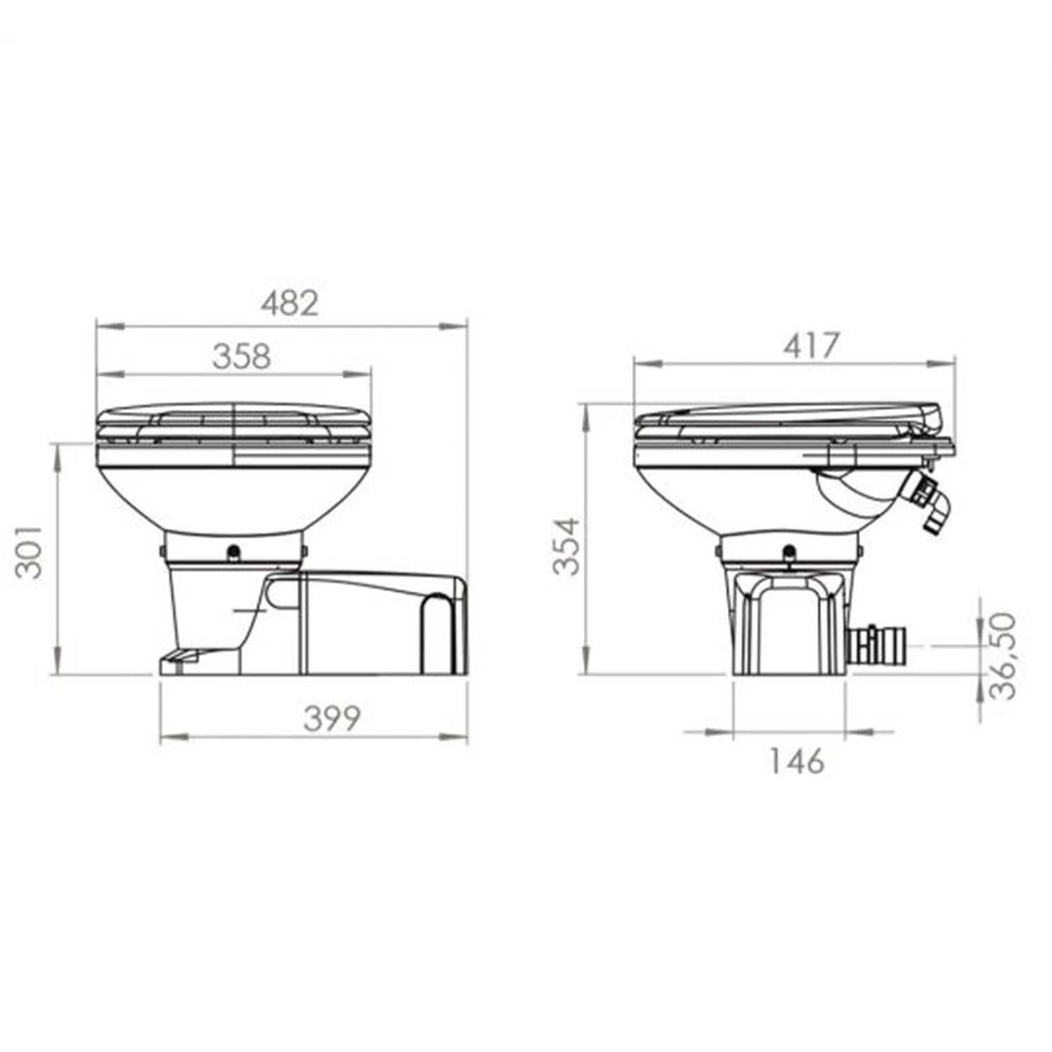 Toalett Sanimarin Maxlite 12v