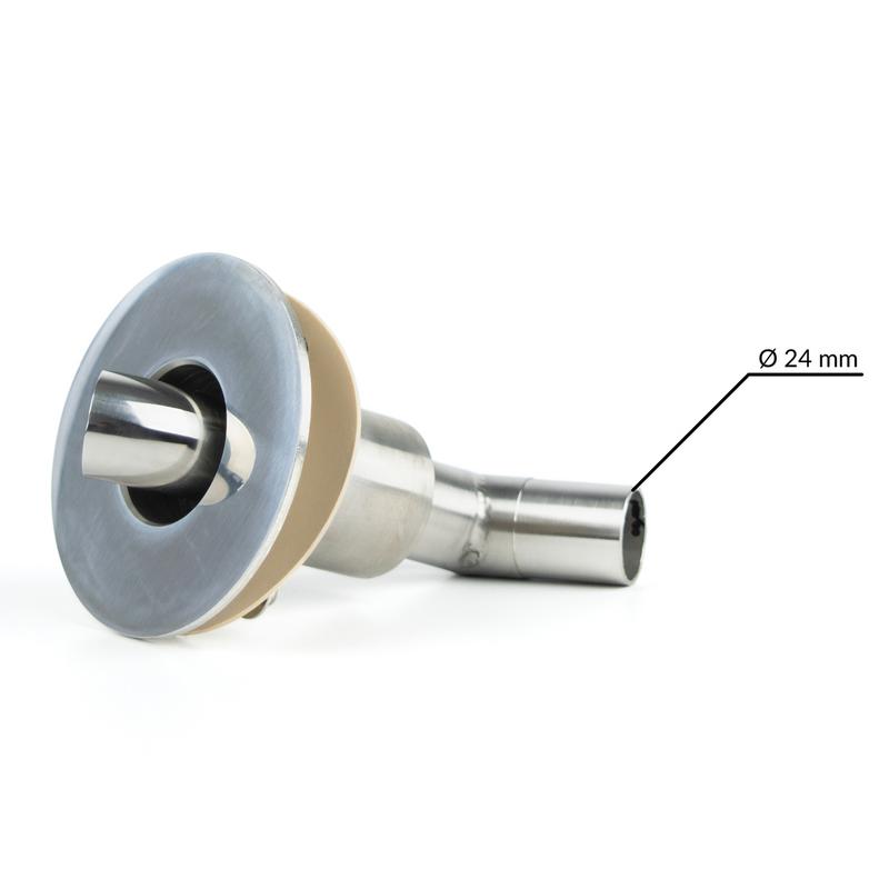 Avgasutsläpp 24mm Vinklad