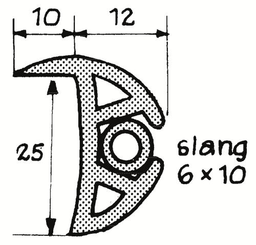 Relingslist Rl 41 Svart 12m