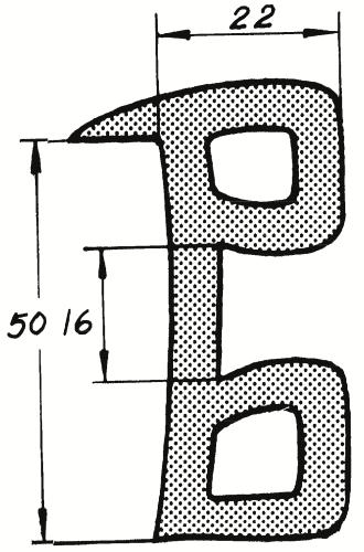Relingslist Rl 51 Svart 12m