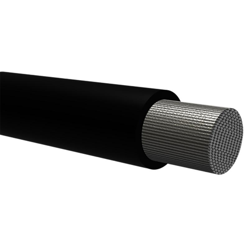 Gummikabel 16mm Svart Förtent