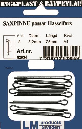 Saxpinne 8st 3,2x25mm