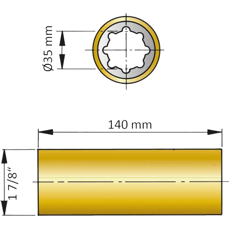 Vetus Cutlesslager  35mm 140mm