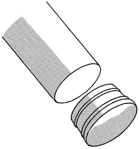 Ändplugg Vit Invändig 22mm 2-p