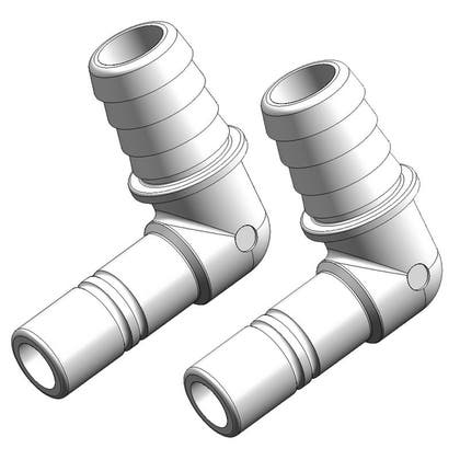 Slangadapter L 19mm-15 2-pack