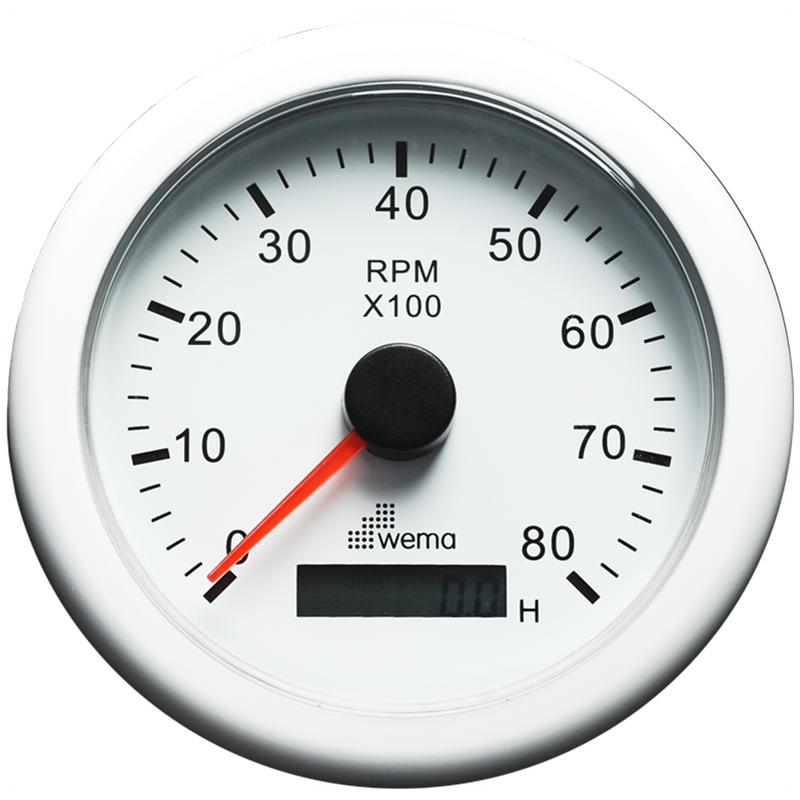 Varvräknare 8000v 85mm Vit