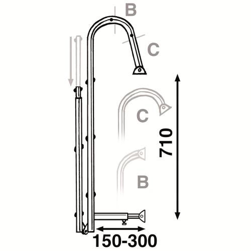 Stege För Snipa 7steg 188cm