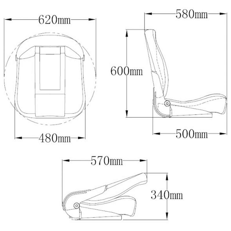 Stol Daytona Fold Grå/svart