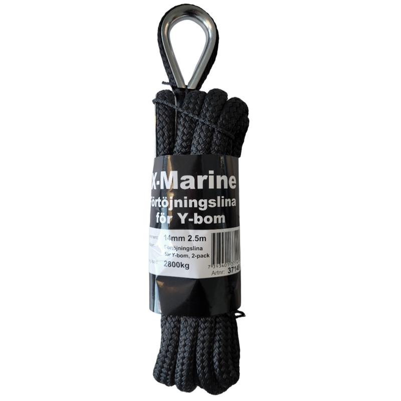 Y-bomslina 14mm 2,5m Svart X2