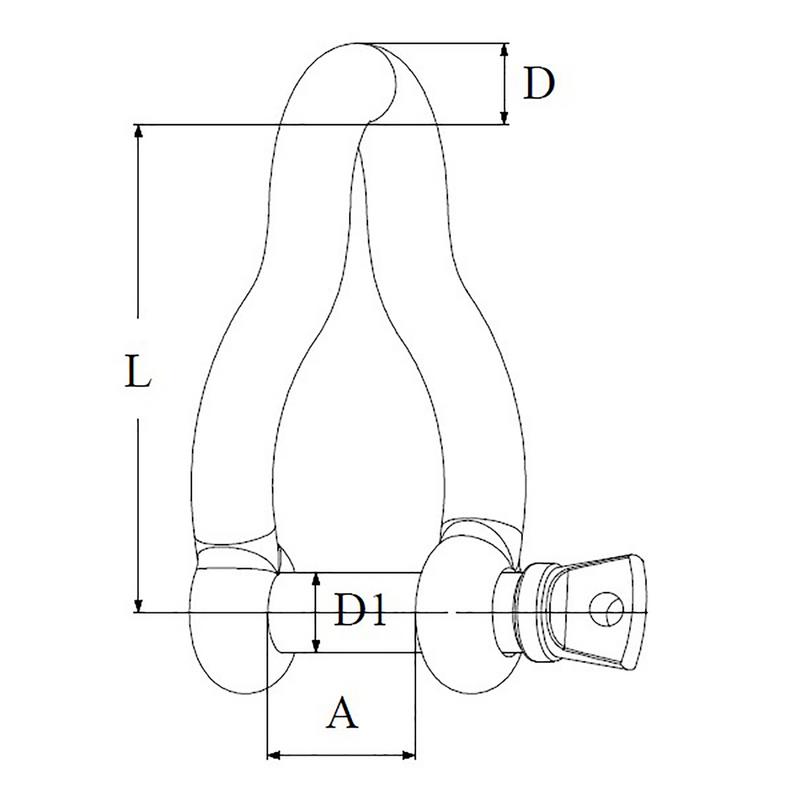 Schackel Vriden 10x20x60mm