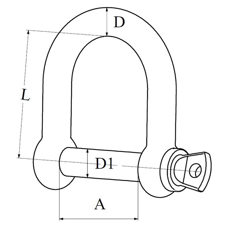 Schackel Smidd Bred 5x25x25mm