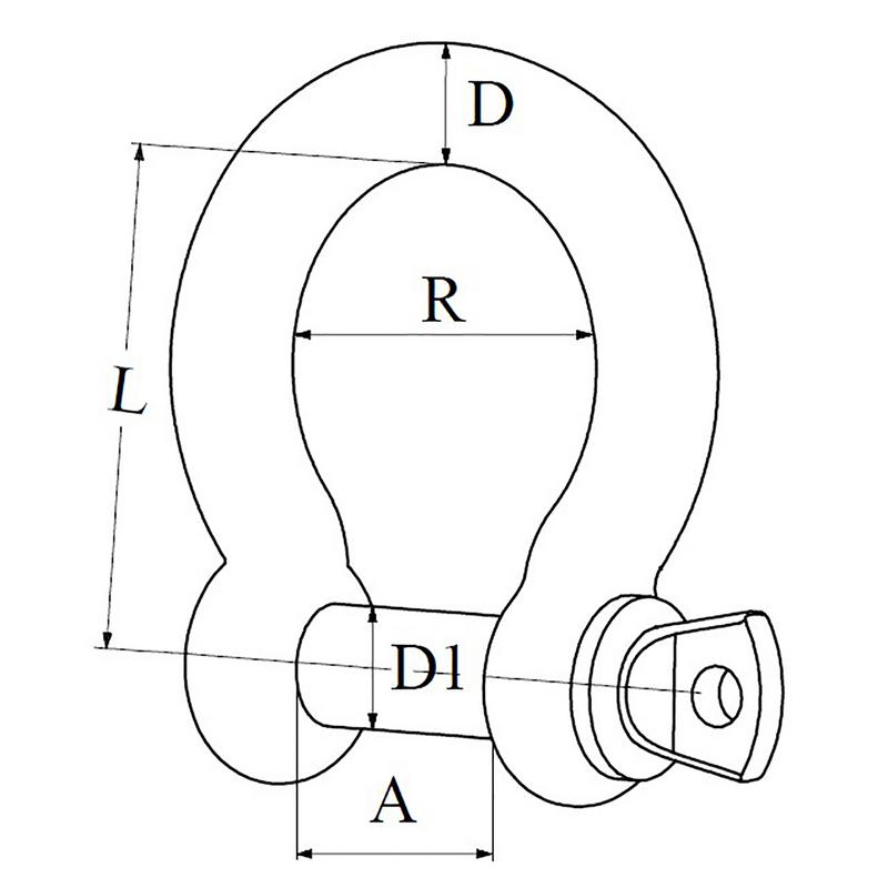 Schackel 4mm Smidd Lyr