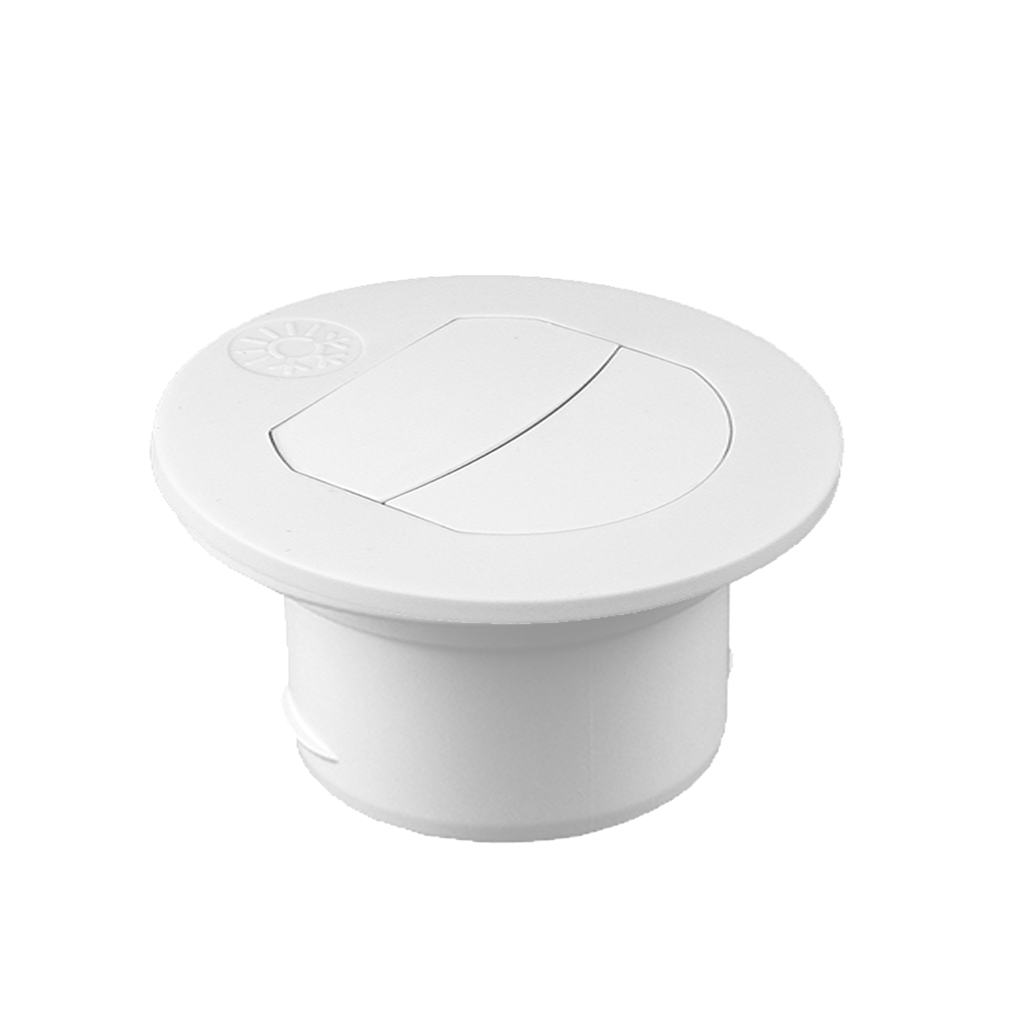 Utblås Stängbar 60mm Vit