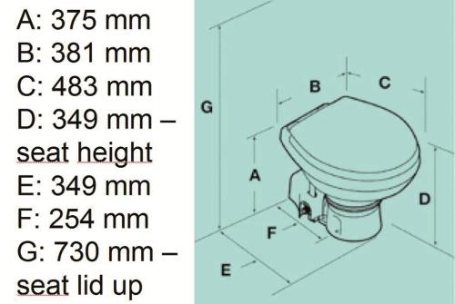 Toalett Dometic Mf 7120 12v
