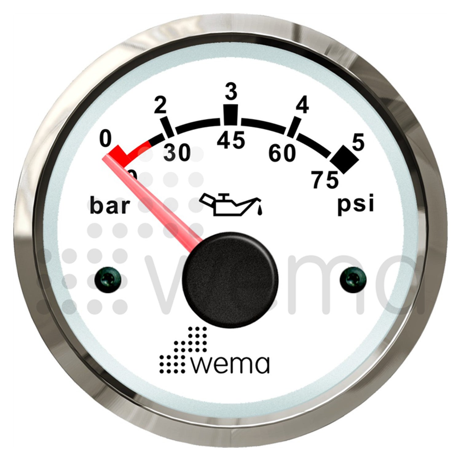 Oljetryckmätare 5b Wema Rf/vit