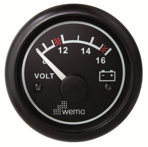 Voltmätare Digital Wema Rf/vit