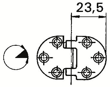 Gångjärn 23+23 Rf